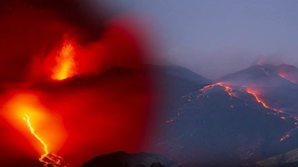 ETNA ÜÇ AYRI BACADAN LAV PÜSKÜTÜYOR