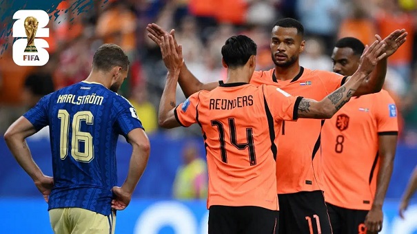 HOLLANDA, İSVEÇ’E ACIMADI 5-1