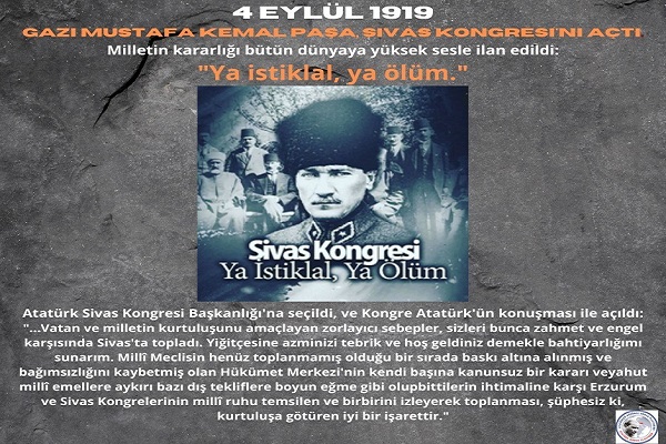 SİVAS KONGRESİ’NİN 106’NCI YILI KUTLU OLSUN!