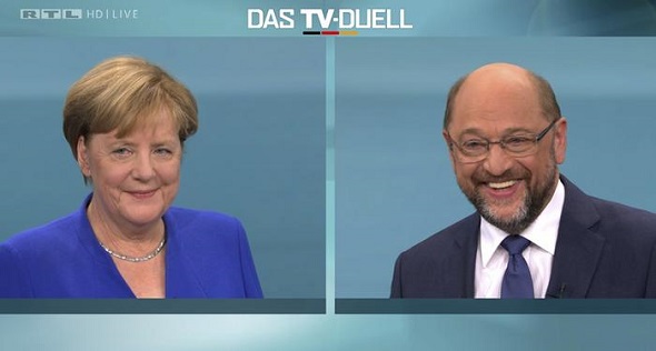 MERKEL ve SCHULZ DÜELLODA TÜRKİYE’Yİ TARTIŞTILAR