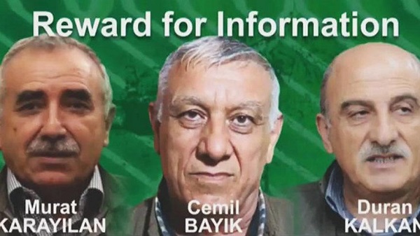 ABD, ÜÇ PKK LİDERİNİN BAŞINA ÖDÜL KOYDU