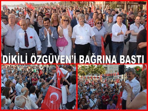 Dikili Osman Özgüven’i bağrına bastı