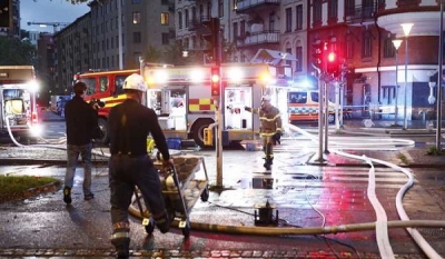 GÖTEBORG MERKEZDE BİR APARTMANDA ŞİDDETLİ PATLAMA MEYDANA GELDİ